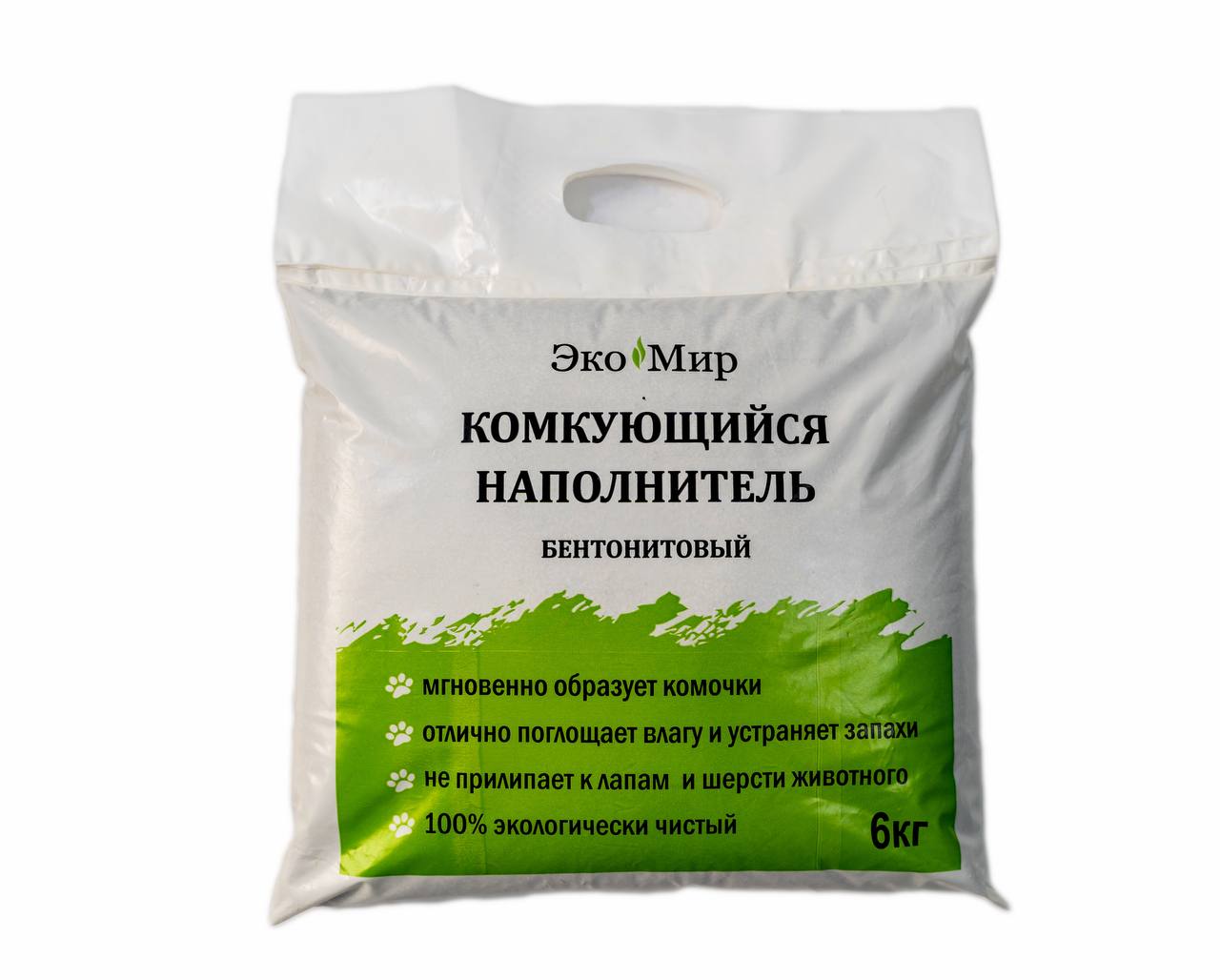 (НПБ01) Наполнитель комкующийся ЭкоМир 6 кг
